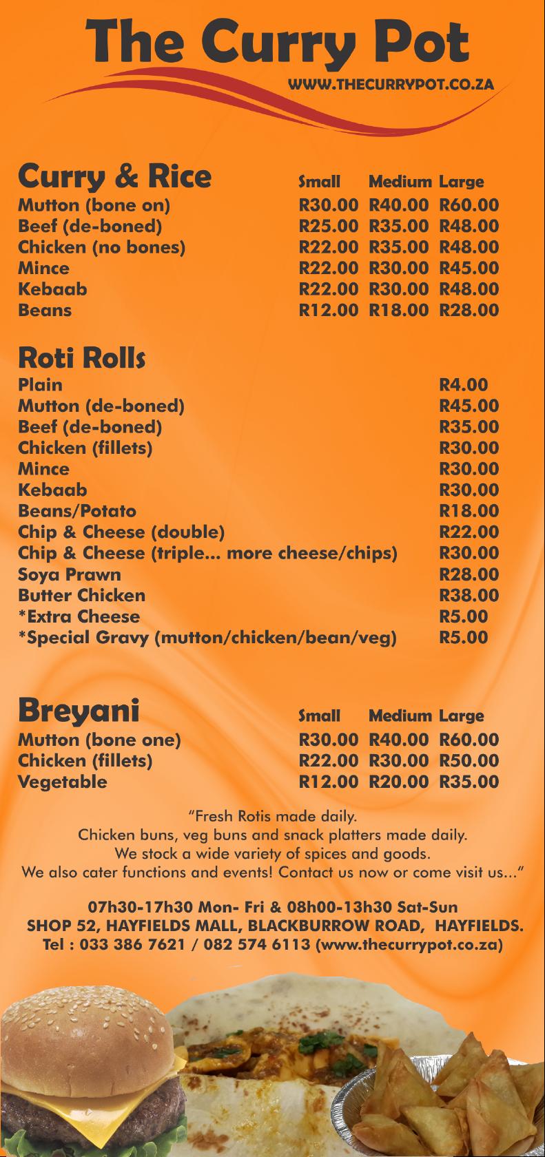 shop menu